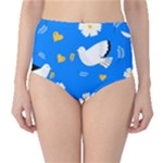 International Day of Peace Pattern Classic High-Waist Bikini Bottoms