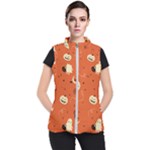 Halloween Elements Pattern Women s Puffer Vest