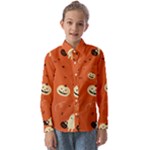 Halloween Elements Pattern Kids  Long Sleeve Shirt