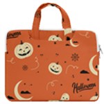 Halloween Elements Pattern MacBook Pro Double Pocket Laptop Bag (Large)