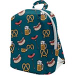 Oktoberfest food and beer Zip Up Backpack