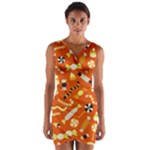 Halloween candy Wrap Front Bodycon Dress