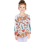 Christmas fox Kids  Long Sleeve Tee