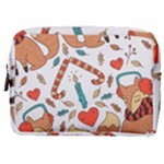 Christmas fox Make Up Pouch (Medium)