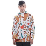 Christmas fox Men s Front Pocket Pullover Windbreaker