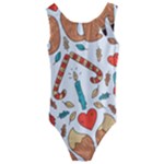 Christmas fox Kids  Cut-Out Back One Piece Swimsuit
