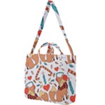 Christmas fox Square Shoulder Tote Bag