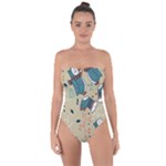 Christmas penguins Tie Back One Piece Swimsuit