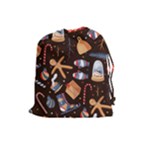 Winter christmas Drawstring Pouch (Large)