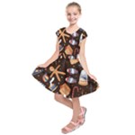 Winter christmas Kids  Short Sleeve Dress