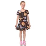 Winter christmas Kids  Short Sleeve Velvet Dress