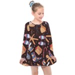 Winter christmas Kids  Long Sleeve Dress