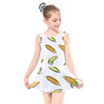 Corn seamless Kids  Skater Dress Swimsuit