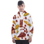 Thanksgiving foods Men s Front Pocket Pullover Windbreaker