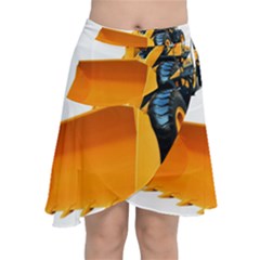 Chiffon Wrap Front Skirt 