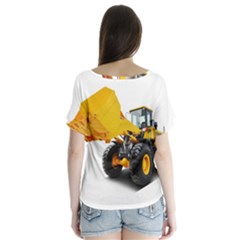 V-Neck Flutter Sleeve Top 