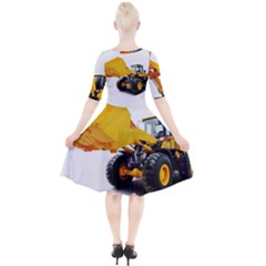 Quarter Sleeve A-Line Dress 