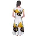 Cap Sleeve Wrap Front Dress 