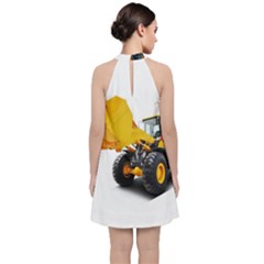 Velvet Halter Neckline Dress  