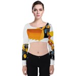 937h 1 955n 2 955n 1 932 1 Velvet Long Sleeve Crop Top