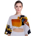 937h 1 955n 2 955n 1 932 1 Tie Back Butterfly Sleeve Chiffon Top