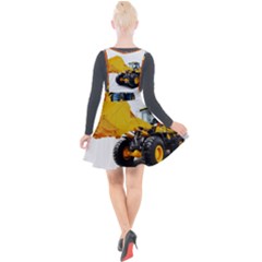 Plunge Pinafore Velour Dress 