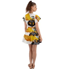 Flutter Sleeve Wrap Dress 
