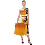 937h 1 955n 2 955n 1 932 1 Midi Tie-Back Chiffon Dress