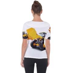 Shoulder Cut Out Short Sleeve Top 
