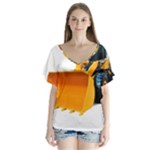 937h 1 955n 2 955n 1 932 1 V-Neck Flutter Sleeve Top