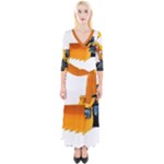 937h 1 955n 2 955n 1 932 1 Quarter Sleeve Wrap Maxi Dress