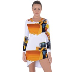 Asymmetric Cut-Out Shift Dress 
