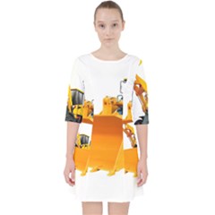 Quarter Sleeve Pocket Dress 