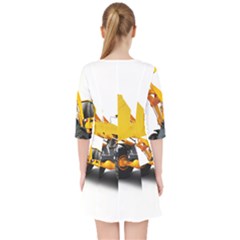 Quarter Sleeve Pocket Dress 