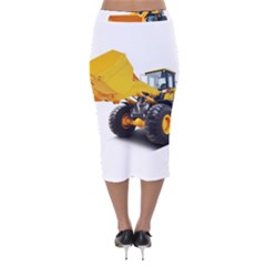 Velvet Midi Pencil Skirt 