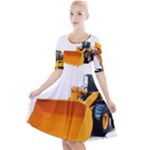 937h 1 955n 2 955n 1 932 1 Quarter Sleeve A-Line Dress