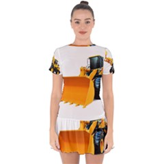 Drop Hem Mini Chiffon Dress 