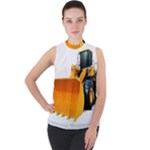937h 1 955n 2 955n 1 932 1 Mock Neck Chiffon Sleeveless Top