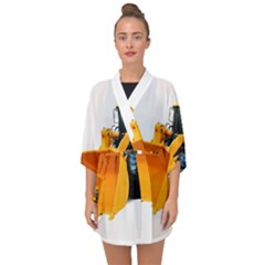 Half Sleeve Chiffon Kimono 