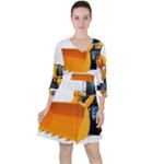 937h 1 955n 2 955n 1 932 1 Quarter Sleeve Ruffle Waist Dress