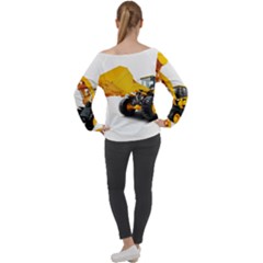Off Shoulder Long Sleeve Velour Top 