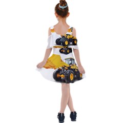 Kids  Shoulder Cutout Chiffon Dress 
