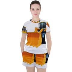 Women s Mesh T-Shirt and Shorts Set 