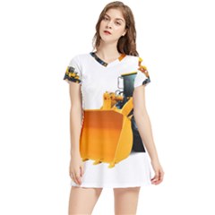 Short Sleeve V-Neck Dress 