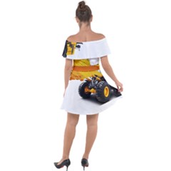 Off Shoulder Velour Dress 