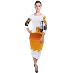 937h 1 955n 2 955n 1 932 1 Quarter Sleeve Midi Velour Bodycon Dress