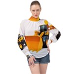 937h 1 955n 2 955n 1 932 1 High Neck Long Sleeve Chiffon Top
