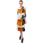 937h 1 955n 2 955n 1 932 1 Ruffle End Midi Chiffon Dress