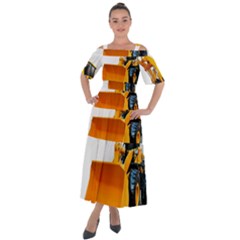Shoulder Straps Boho Maxi Dress  