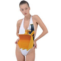 Backless Halter One Piece Swimsuit 